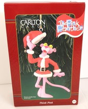 PINK PANTHER Christmas Ornament Think Pink Carlton Cards 4 1/4 Inches Tall Box - £15.92 GBP