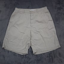 Nautica Shorts Mens 34 Beige Twill Flat Front Slash Pockets Chino Bottoms - £17.84 GBP