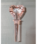 Heart Shaped Faceted Crystal Wine Bottle Stopper - $8.14 CAD
