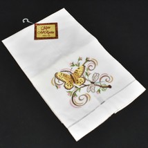 Kate McRostie Tea Towel Embroidered Butterfly Dragonfly Cotton Set of 3  - £19.97 GBP