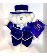 Teddy Bear Celebrate the Millennium Vintage Blue White Silver  2000 Smal... - €15,39 EUR