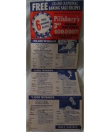 Pillsbury’s 3RD Grand National Recipe Foldout 1950s - £2.27 GBP