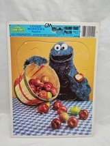 Vintage 1986 Sesame Street Cookie Monsters Apples Frame-Tray Puzzle - £18.61 GBP