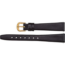 Ladies 14mm Regular Black Leather Flat Calf Watch Strap Band - $35.23