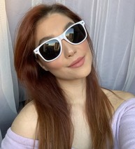 New Fashionista White/w Black lenses Men&#39;s Women&#39;s Sunglasses - $9.99