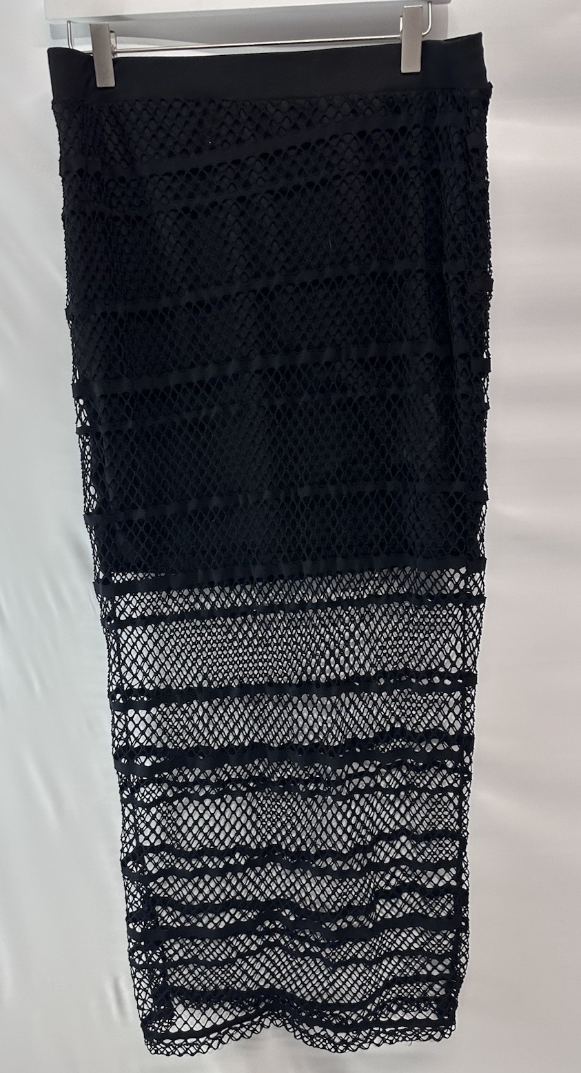 Fashion Nova Women&#39;s Black Mesh Skirt Size M/L - $16.80
