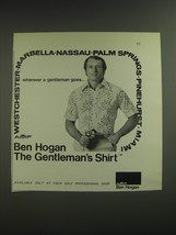 1974 AMF Ben Hogan Shirt Ad - Ben Hogan The Gentleman&#39;s Shirt - £14.50 GBP