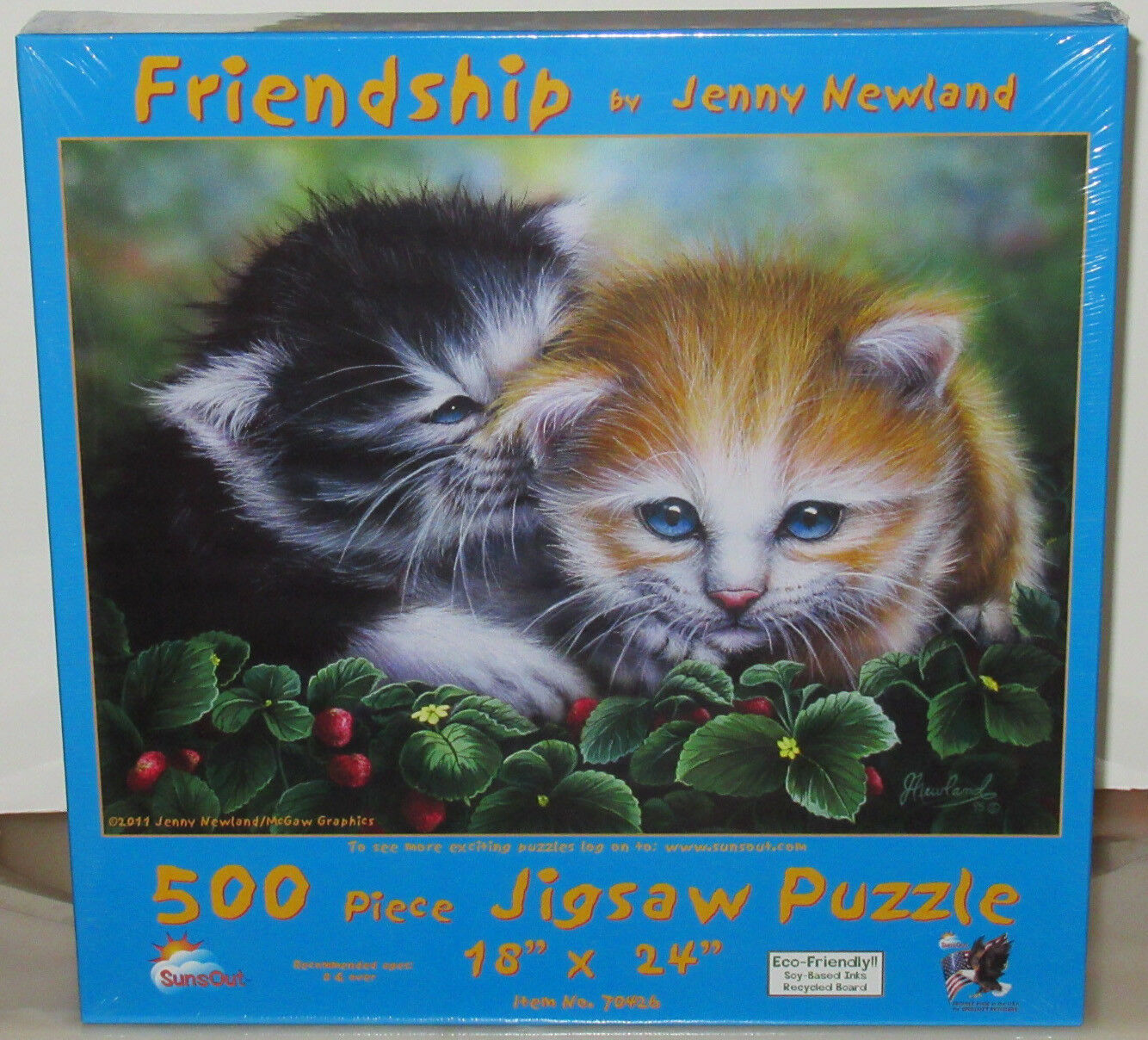 SunsOut FRIENDSHIP Cat Kitten Pets Kittens 1000+ Piece Puzzle Jenny Newland - $40.04