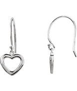 Sterling Silver Petite Heart Earrings  - €77,21 EUR