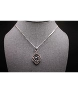 NIB IGEMA 925 Sterling 17&quot; Necklace With Rhinestones Claw Closer With Ex... - £20.90 GBP