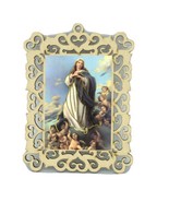12XVirgen Mary WOOD Wall Frame Inmaculada Concepción Purísima Cuadro Who... - $23.76