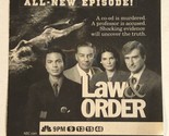 Law &amp; Order Vintage Tv Guide Print Ad Sam Waterston Jerry Orbach TPA15 - $5.93