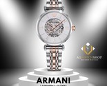 Emporio Armani Damen-Automatikuhr aus Edelstahl mit silbernem Zifferblat... - $182.77