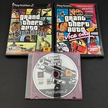 Grand Theft Auto GTA Lot of 3 PlayStation 2 PS2 III, Andreas, Vice (No m... - $369.52 MXN
