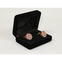 Men's Fashion Cufflinks By J.Valintin Silver/Gold Plated With Crystals JVC-10 image 2