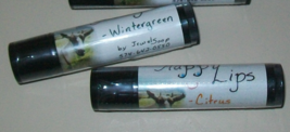 All Natural Lip Balm "Happy Lips" Wintergreen or Citrus, by Jewel Soap, ... - $3.50
