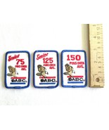 Lot 3 Vintage Eagle Bowling Patches ABC Senior 75 125 150 Pins Over Average - $178.23 MXN