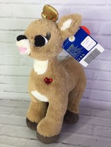 Build a Bear Rudolph Christmas Clarice Reindeer Plush Stuffed Animal Gold Bow - £11.06 GBP