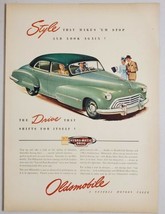 1946 Print Ad Oldsmobile 4-Door Green Car with Hydra-Matic Drive Olds Style - £11.95 GBP