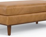 Morrison 49 Inch Wide Mid-Century Modern Genuine Leather Large Rectangul... - $906.99