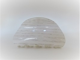 Glossy white washed wood effect hair claw clip - $12.95
