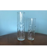 2 LIBBEY LaFEMME 3D Nude Ladies Glass Tall Tumbler Vase Set of 2   8 3/4... - £19.47 GBP