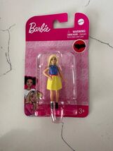 Legend Toys Mattel Barbie 3.5" Tall Lady Yellow/Blue/Pink Dress Cake Top... - $8.42