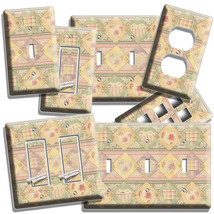 Retro Sewing Patchwork Switch Plates Outlet Scrapbooking Home Hobby Studio Decor - £14.38 GBP+