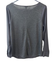 Ann Taylor Womens XS Gray Pullover blouse Career Long Sleeves Round Neck - $13.87