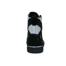 Men High Top Shoes By FIESSO AURELIO GARCIA ,Fancy Rhine stones 2402 Black White image 6