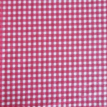 Pink and White Buffalo Check Stretch Fabric 38&quot;x58&quot; Lincoln Can Do Textiles - $6.92