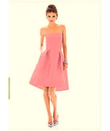 Alfred Sung 580...Cocktail Length, Strapless Dress....Papaya.....Size 8.... - £44.79 GBP