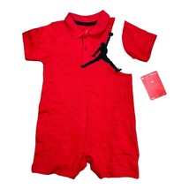 Air Jordan Jumpman Infant Romper One Piece 24M Red &amp; White Polo Style NEW Gift - £14.06 GBP