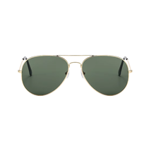 ADOS Green Lens Polished Gold Aviator Eye Shades Sunglasses - $123.00