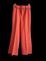 Montgomery Ward Women’s Wide Leg Polyester Belted Pants Size 14 Cantalou... - $19.24