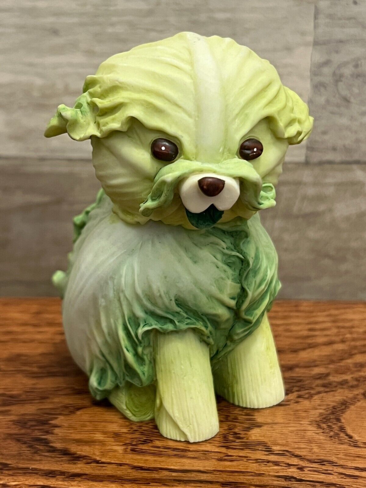 Enesco Home Grown Cabbage Dog Figurine 2004 Anthropomorphic #4002362 ~ Retired! - $29.02