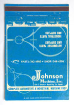 Johnson Machine Shop - Rapid City, South Dakota 40 Strike Matchbook Cover Auto - £1.39 GBP