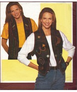 Misses Vogue Viking Husqvarna Western Fringe Vest Appliques Sew Pattern ... - $9.99