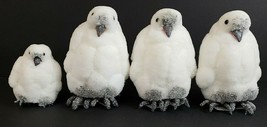 White Soft Penguin Family Decorations 3 Are 6.5&quot; x 4&quot; and 1 Is 4&quot; x 3&quot; S... - £21.36 GBP
