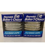 Lot Of 2 1994 Vtg Reynolds Baker’s Choice Mini Size Foil Midget Bake Cup... - $470.18 MXN