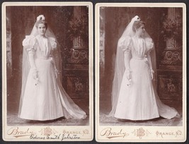 Mary Edwina Smith Johnston (2) Photos in Wedding Gown #1 - Orange, NJ - £27.72 GBP