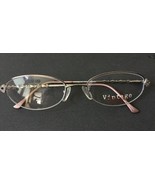 Vintage Bulova Demo Rose Eyeglass Frame Italy Retro  Metal Women Gismonda - $40.72 CAD