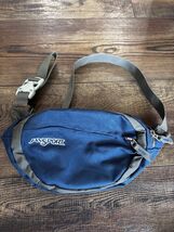 Vintage JanSport Small Waist Fanny Hip Pack Blue Canvas *Great Condition* - $15.19