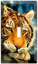 Red Bengal Tiger Big Wild Cat Single Light Switch Wall Plate Cover Room Decor - £8.16 GBP