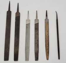 *J8) Vintage Mixed Lot of 6 Hand Files Machinist Bastard Half Round - $19.79