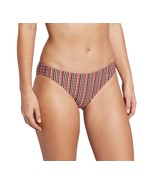 Shade Shore Cheeky Bikini Bottom Size S Brown Peach Multi Stripe Texture... - $11.87