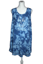 Wave Zone Lake Life  Women&#39;s Size XL Blue Tie-Dye Swimsuit Cover Up - £17.98 GBP