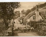 Cherry Bridge Devon Frith&#39;s Series Postcard Sheep Blocking the Lane  - $11.88