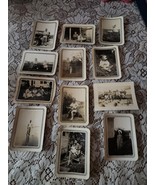Antique 1940&#39;s Black &amp; White Photo Lot of 12 Real Families, Children, Wo... - $18.90