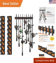 Efficient Fishing Rod Organizer - V9 Wall Mount Holder for 18 Rods, 2-Pack - $709.91 MXN